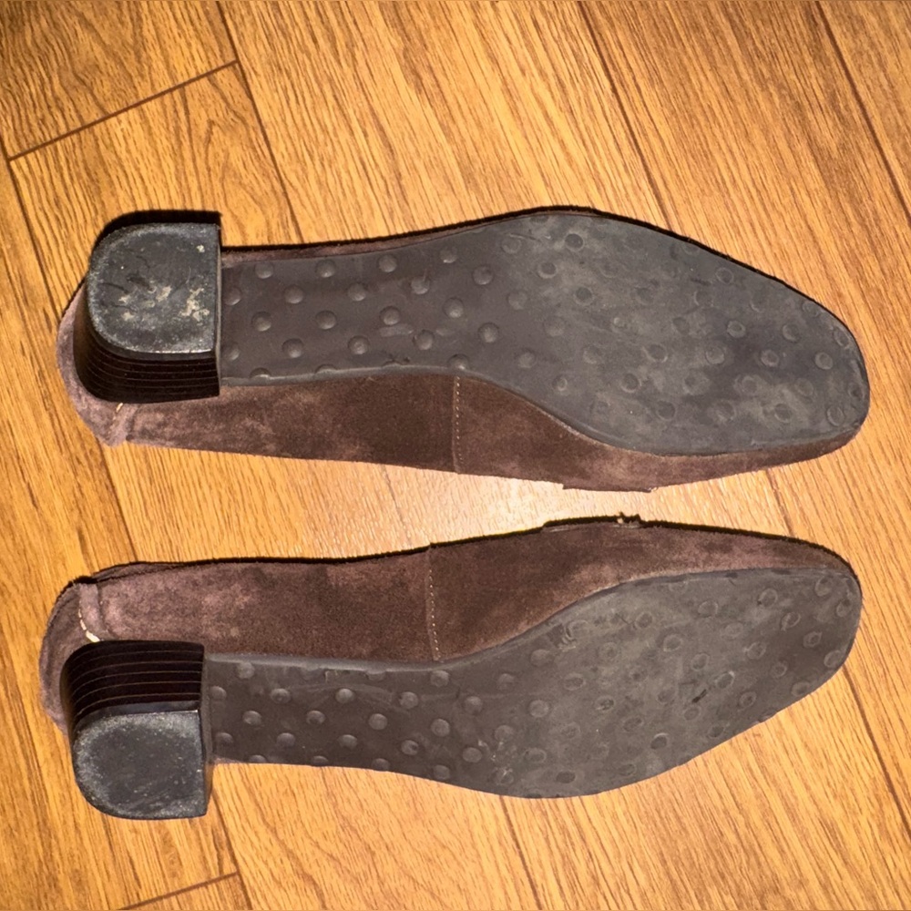 Talbots Two Tone Brown Suede and Calf Hair Loafer size 8 - Picture 9 of 9